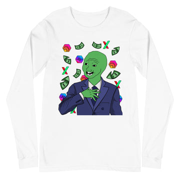 Rich Green Wojak Unisex Long Sleeve T-Shirt